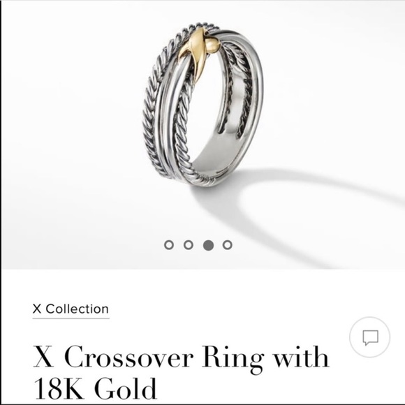 David Yurman 18k Gold X Crossover Ring - Picture 4 of 6